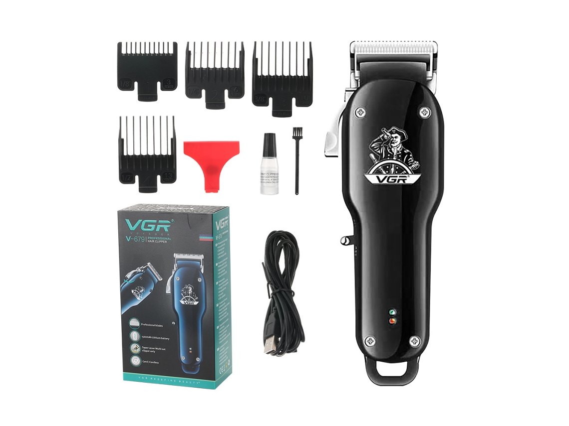 Cabeça de Corte Ajustável, Recarregável, com Pente Limitador de Vários Tamanhos. MDUG (preto)