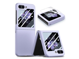 Capa Dobrável Para Samsung Galaxy Z Flip6 Junsunmay Smoothly Pc Protetor De Vidro Temperado 9h