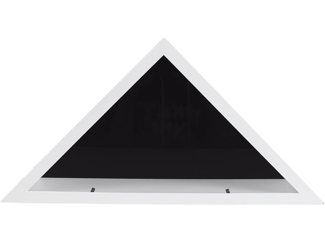 Caixa Madeira Branca Bandeira Americana Resistente Riscos Montagem Parede Formato Triangular Elegante Ideal GOKOCO