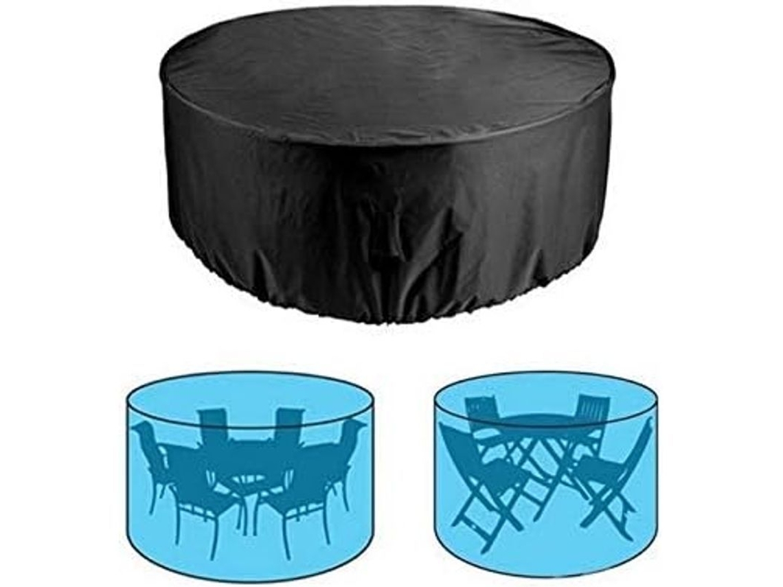 Funda Protectora Redonda Para Muebles De Jardín Impermeable Tela Oxford 210d 90.5x43.3in
