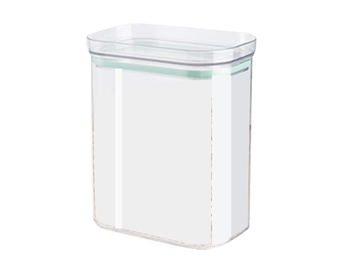 Recipiente hermético de plástico, armazenamento de grãos, feijão, café, 14x8.5x17.5cm | S/MARCA