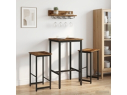 Vidaxl Banco De Bar 2 Unid. Madeira Antiga 40 X 32 X 64 Cm