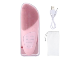Massageador Facial 5 em 1 de Silicone, Escova Limpeza Facial, Compressa Quente Elétrica, para os Olho S, Carregamento Usb, Escovas GOKOCO