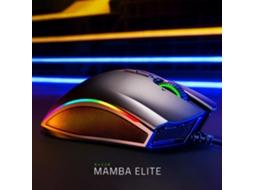 Mouse Gamer Razer Mamba Elite Wired Com Iluminação Chroma, 16000 Vel. E 9 Botões Luz Dourada