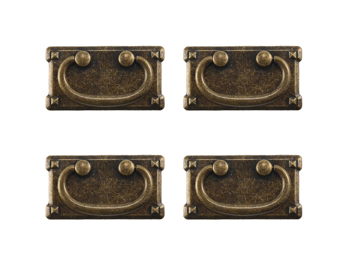 4 Manijas antigas de bronze, para gavetas, armários, decorativas, amarelo | S/MARCA