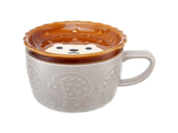 Caneca Fofa De Ouriço Com Tampa, Conjunto Xícara Café E Chá Porta Copos Em Formato Animal, Presentes Para Aniversário, Formatura, Aquaforge