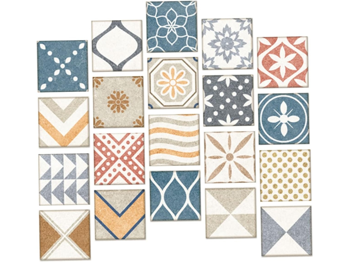 Conjunto De 40 Adesivos De Parede Retrô Removíveis Para Decoração De Azulejos.