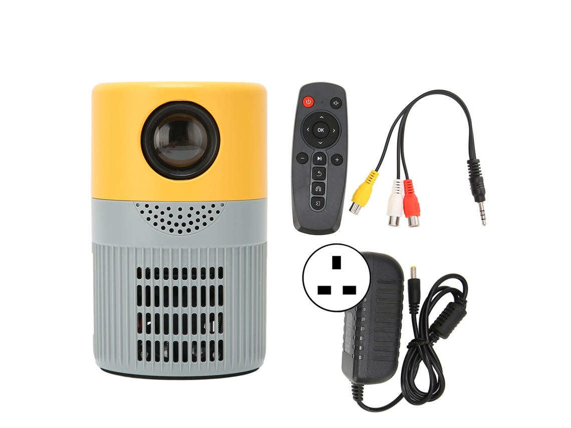 Projetor Mini HD 1080p Portátil com Som Cinemático e Resfriamento Dual para Quarto, UK | S/MARCA