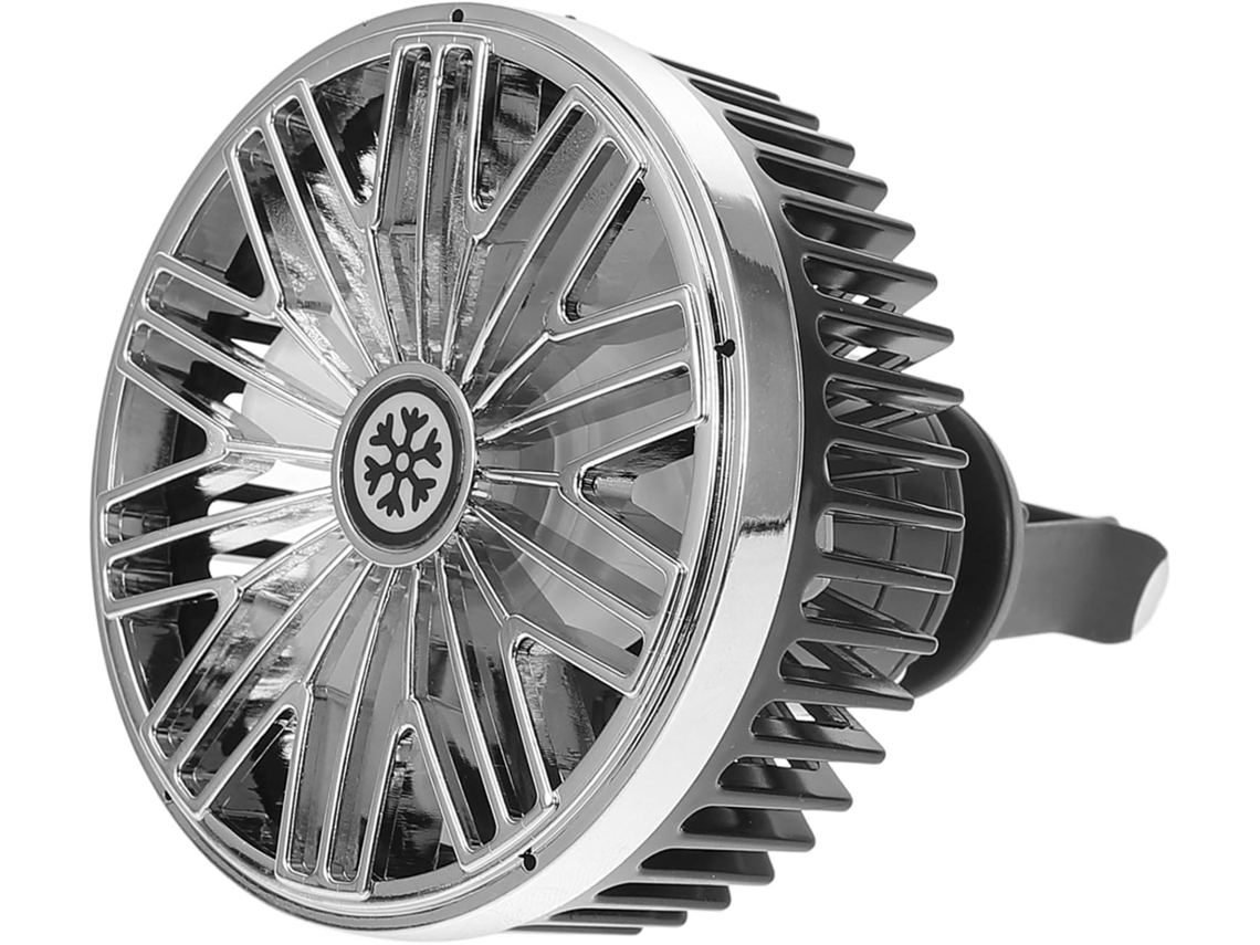Ventilador Portátil Compacto Para Carro Em Abs Preto, Fácil De