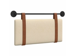 Conjunto 1 Cabeceira Suspensa Vidaxl Creme Couro Sintético (90 X 55 X 5 Cm)