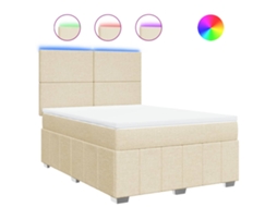 Box Spring Bed, Box Spring Beds Vidaxl Creme Tecido (140 X 200 Cm)