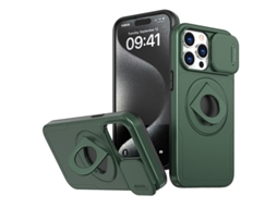 Capa Para Iphone 16 Pro Max Suporte Magnético Verde Czhhmart