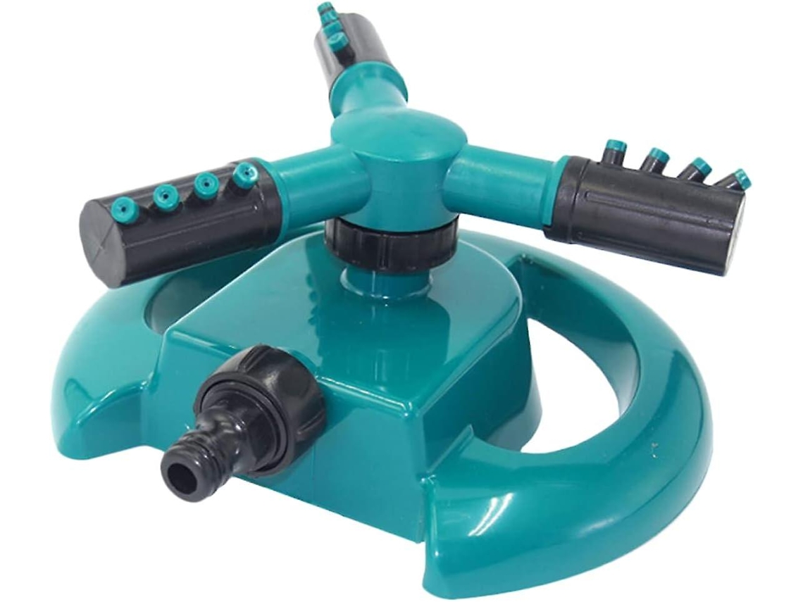 Rociador de jardim rotativo de 360°, sistema de irrigação com 3 braços, durável