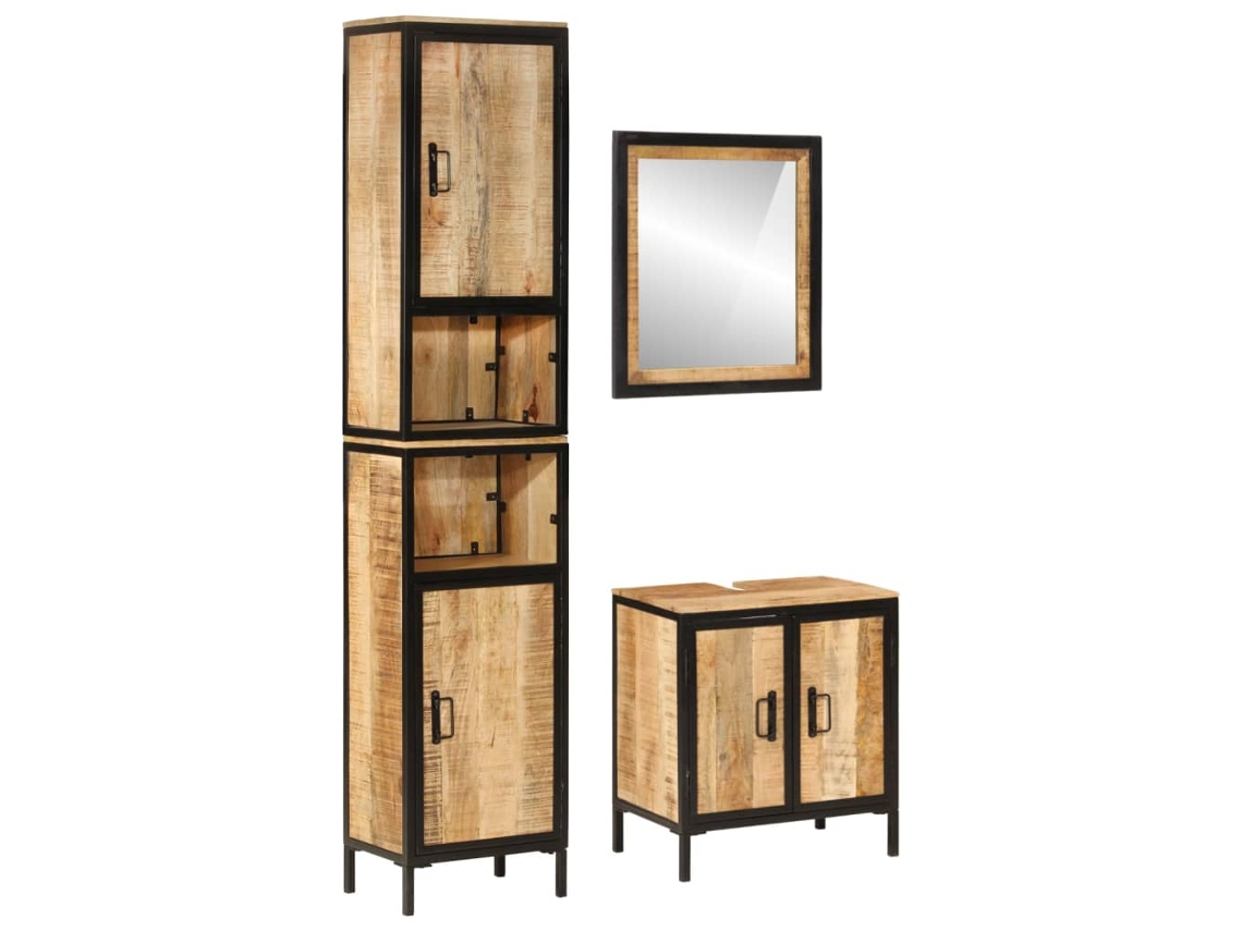 Bathroom Furniture Set, Bathroom Furniture Sets Vidaxl Marrom Madeira (n/a)