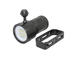 Lanterna Mergulho 7modos 80m 7200lm 6branco 4vermelho 4azul Fill Light Video Preto Yizhood