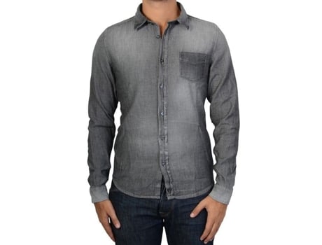 Camisa De Homem Fifty Four Cinquenta Quatro Gonul Algodão Cinzento (s)