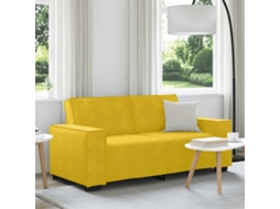 Vidaxl Sofá De 2 Lugares Amarelo, 180x78x84 Cm, Veludo