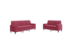 Sofa Set, Sofa Sets Vidaxl Vermelho Veludo (n/a)