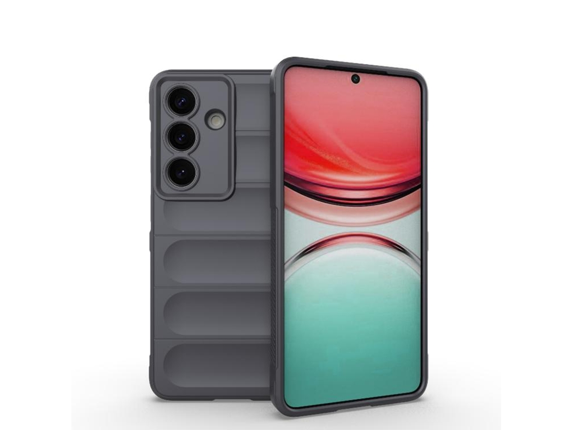 Capa Halinuia Para Samsung Galaxy S26 5g Magic Shield Tpu Flanela Cinzento Escuro (proteção Integral, Interior Em Flanela)