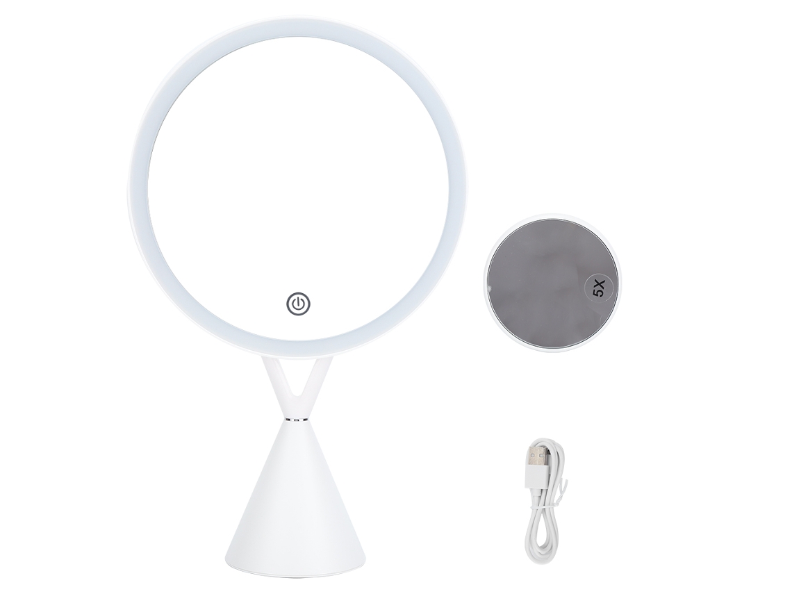 Led Makeup Mirror With Adjustable Brightness For Home Desktop Use