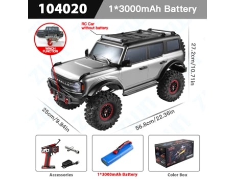 Carro Rc 1/10 Profissional 4wd Off Road 2.4g Com Luz, Escalada Elétrica Grande Aeuzwr