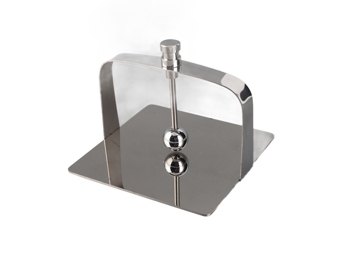 Porta servietas de aço inoxidável simples mesa stand para restaurante hotel prata | S/MARCA