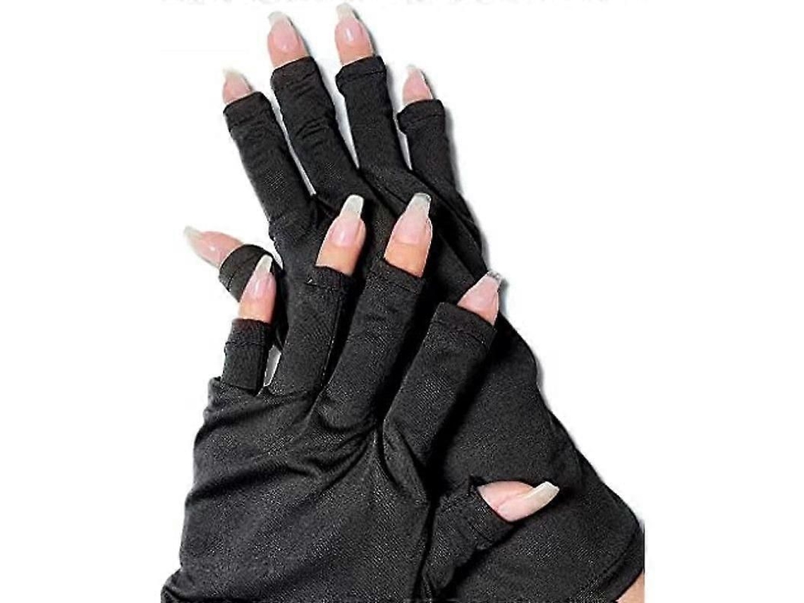 1 Par de Luvas Proteção Uv para Lâmpada Unhas Gel, Luz Anti Cuidados com a Pele Fazer Manicures Gel GOKOCO