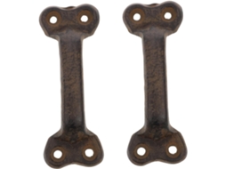 Conjunto De Maçanetas Porta Celeiro Vintage Toddmomy Em Ferro Fundido, Rústicos, 2 Peças, Grandes, Para Portão De Jardim