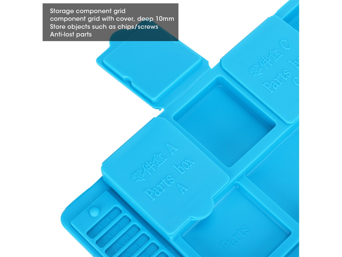 Tapete De Silicone Com Isolamento Térmico Para Reparo De Computador E Resistência A Altas Temperaturas Com Ímã Brilvibera