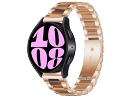Pulseira De Metal Resinado Com Três Contas Para Samsung Galaxy Watch 6 / 6 Classic