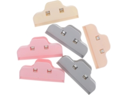 Conjunto de 6 alfinetes reutilizáveis para sacos plásticos, ideais para armazenar alimentos, com fixação segura e
