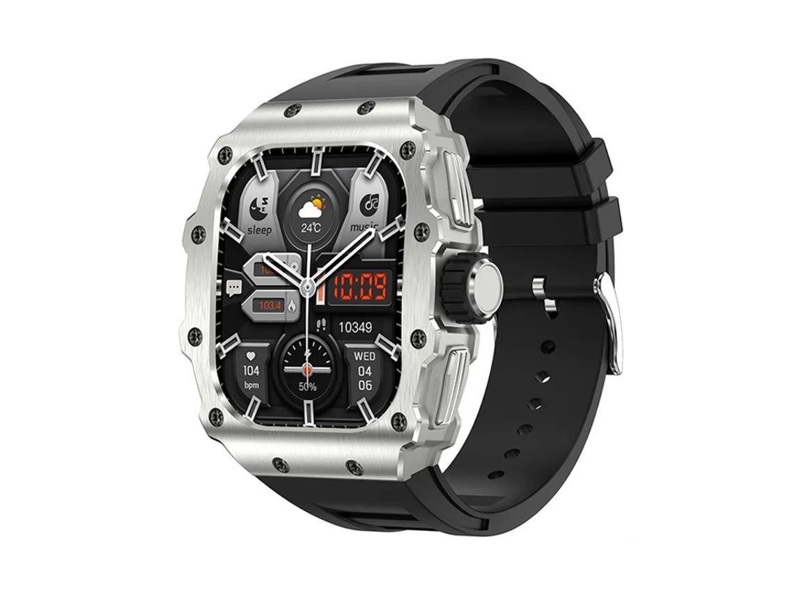 Smartwatch Com Chamada Bluetooth, Display Amoled 1.95, Monitor De Frequência Cardíaca E Pressão Arterial, Preto, Yizhood