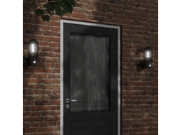 Vidaxl Candeeiro De Parede P/ Exterior Com Sensor Aço Inoxidável Preto