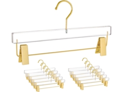 Cabides de acrílico sintético antiderrapantes transparentes CXC para lojas de roupas (6 peças)