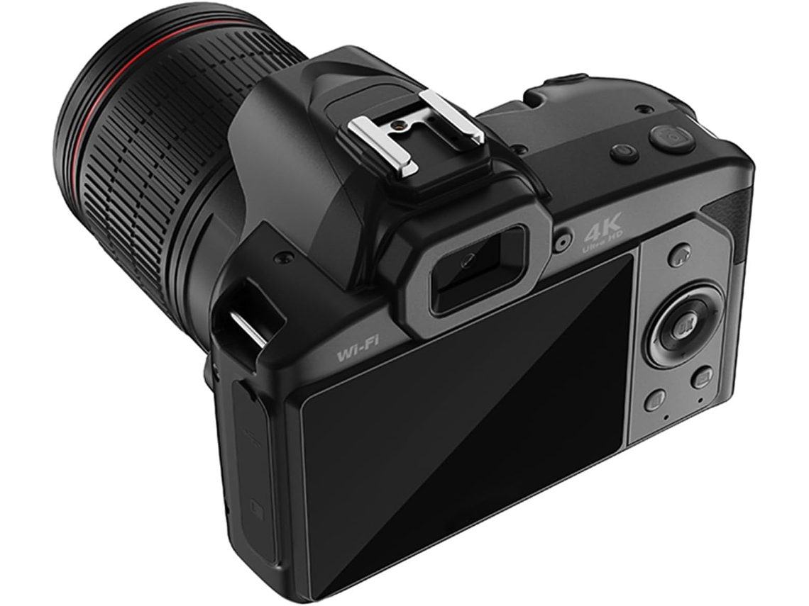 Câmera Digital 4k de 64 Mp com Lente Dupla, Tela de 3 Polegadas e Zoom. SFUSHOS