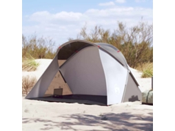 Vidaxl Tenda De Praia 2 Pessoas Pop-up Impermeável Cinzento