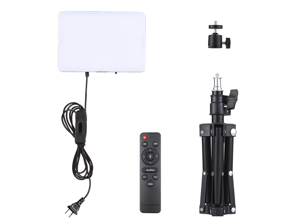 Raum-kit De Luzes Led Para Streaming E Conferências Com Painel E Suporte Ajustável