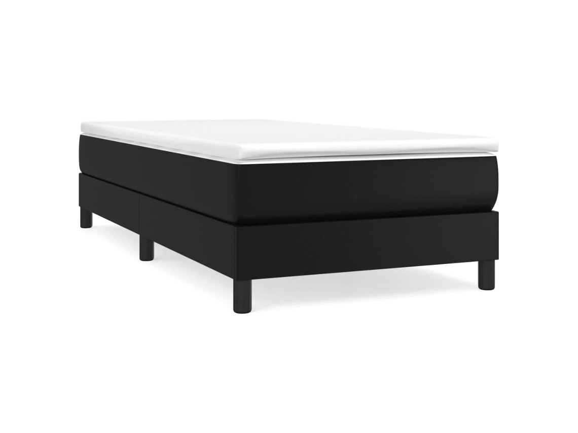 Box Spring Bed Frame, Box Spring Bed Frames Vidaxl Preto Couro Artificial (100 X 200 Cm)