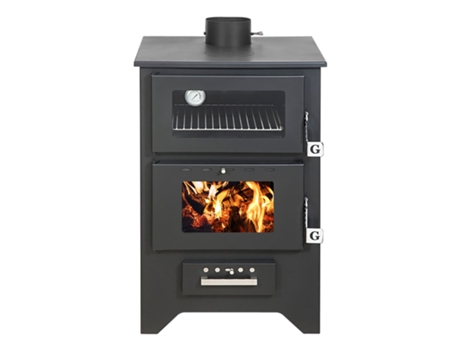 Fogão a Lenha com Forno Silvia Nera 14 6 Kw L50 5Xp58 5Xh90 5 DIVINA FIRE