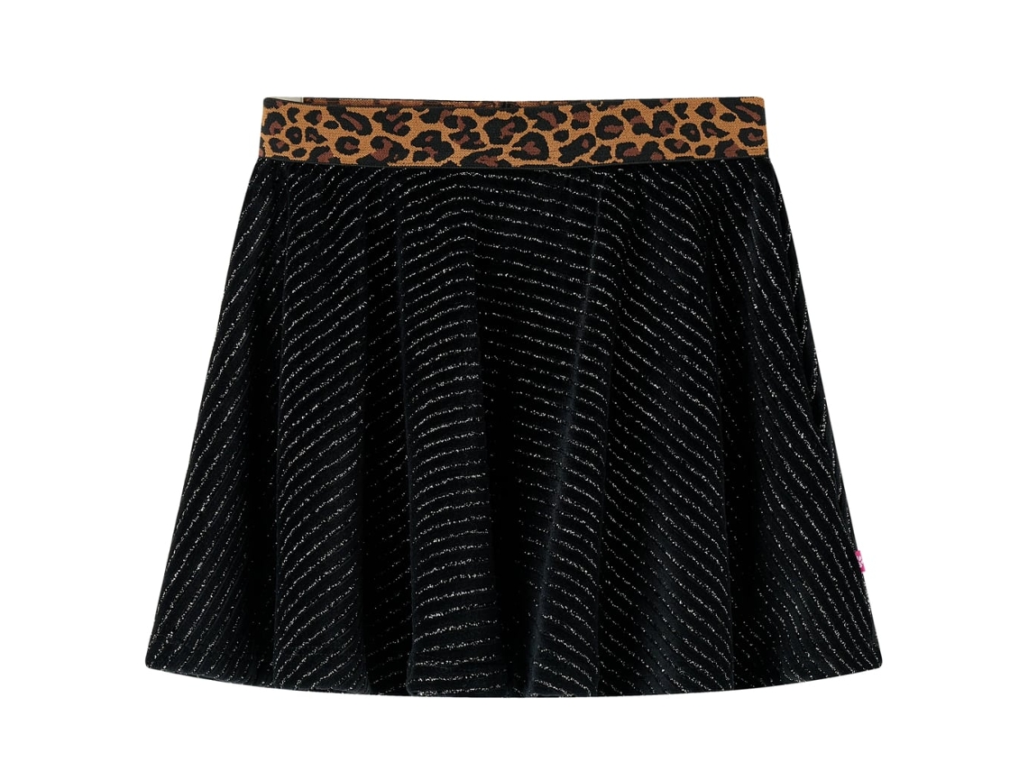 Saia Para Criança Com Cinta Leopardo Preto 116