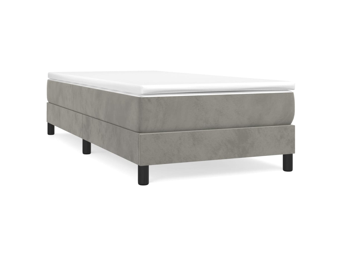 Box Spring Bed, Box Spring Beds Vidaxl Cinzeto Veludo (100 X 200 Cm)
