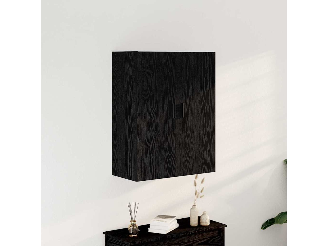 Vidaxl Estante De Parede Carvalho Preto 69,5 X 34 X 90 Cm