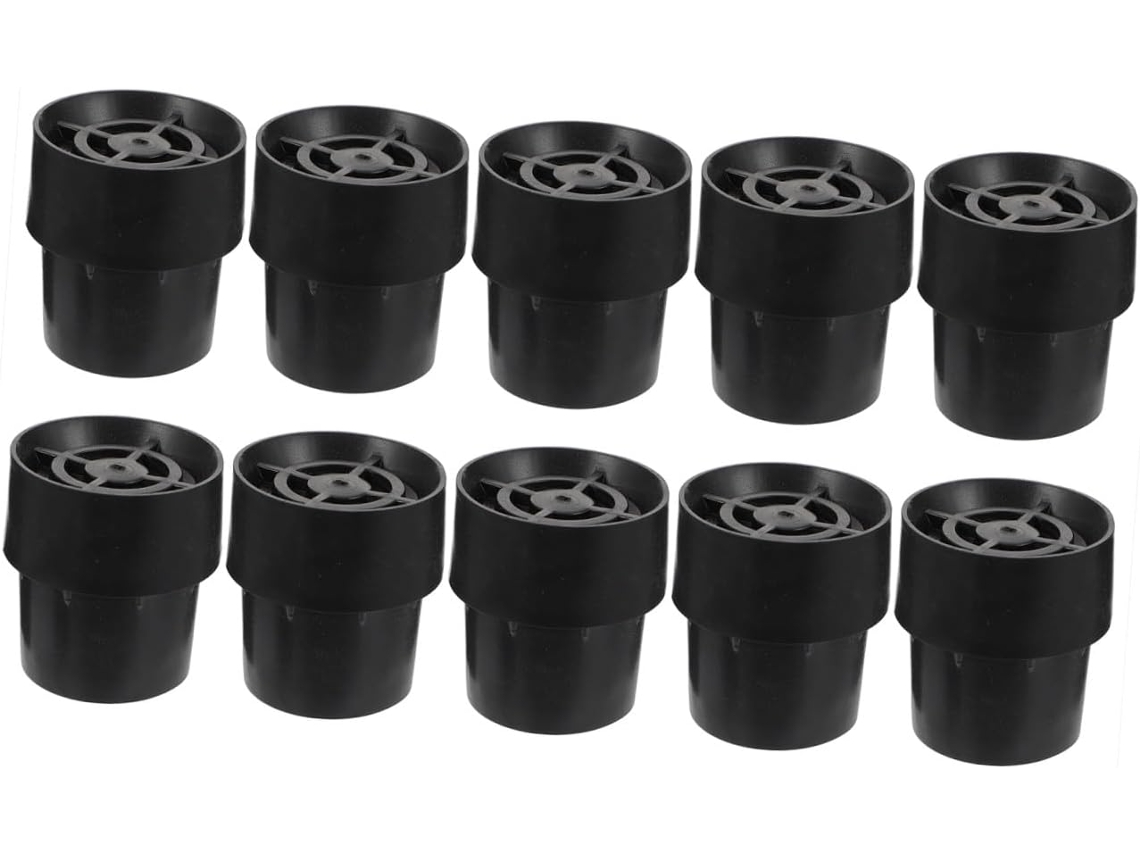 Tofficu Conjunto De 10 Protetores Látex Preto Para Postes Trampolim E Pés Cadeira, Para Redução De Ruído E Maior