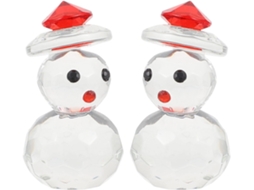 Conjunto 2 Figuras Decorativas Chapéu Vermelho Resistente Nariz Escritório Carro GOKOCO