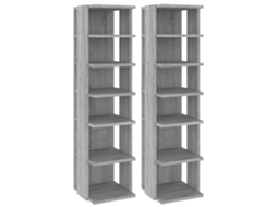 Shoe Rack, Shoe Racks Vidaxl Cinzeto Madeira Processada (n/a)