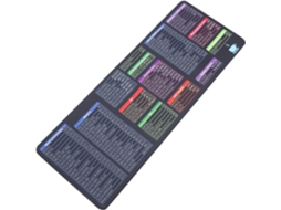 Mousepad De Mesa Espesso Com Atalhos De Teclado, Feito De Borracha Durável E Tecido.