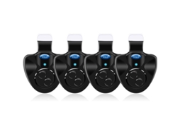 4pcs Alarme de Bite com Luz e Som para Vara de Pesca Clip On Sensíveis Led Bateria Incluída
