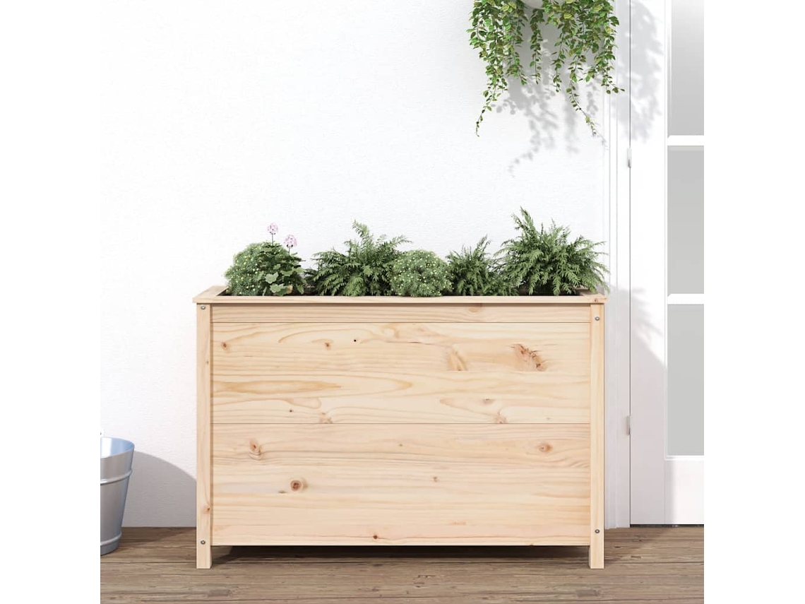 Vidaxl Canteiro Elevado De Jardim 119,5x40x78 Cm Pinho Maciço