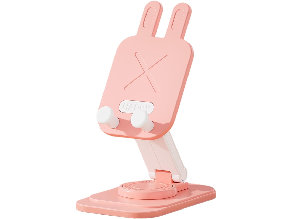 Suporte Dobrável Para Celular Com Rotação De 360 Graus, Design De Coelho Para Homens E Mulheres, Compatível Com