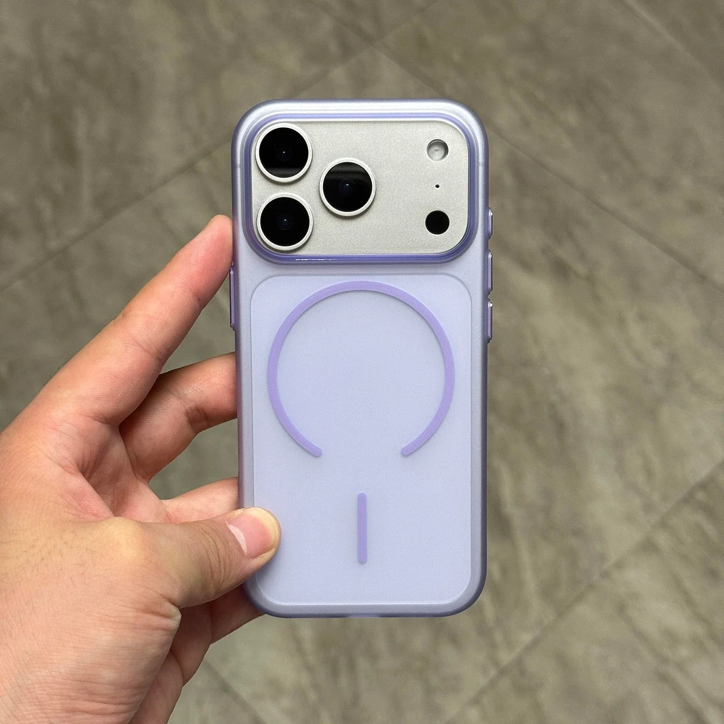 Capa Protetora Rígida De Policarbonato (roxa) Para Iphone 12 Pro Max, Com Textura Fosca.